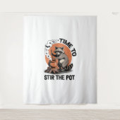 Tenture Retro Halloween Feral Time to Stir Pot (Devant)