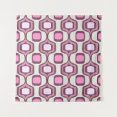 Tenture Retro Hand Drawn Geometric Square Pattern Minimal (Devant)