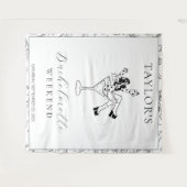 Tenture Retro Martini Girl Bachelorette Weekend Backdrop (Devant (Horizontal))