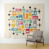 Tenture Retro Mid-Century Moderne Abstrait (En situation (horizontale))