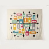 Tenture Retro Mid-Century Moderne Abstrait (Devant (Horizontal))