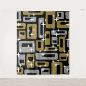Tenture Retro Mid-Century Moderne Abstrait (Devant)