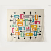 Tenture Retro Mid-Century Moderne Abstrait (Devant (Horizontal))