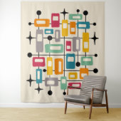 Tenture Retro Mid-Century Moderne Abstrait (En situation)