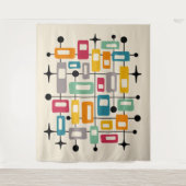 Tenture Retro Mid-Century Moderne Abstrait (Devant)