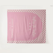 Tenture Retro Miss à Mme Fête des mariées Pink Mod Moderne (Devant (Horizontal))