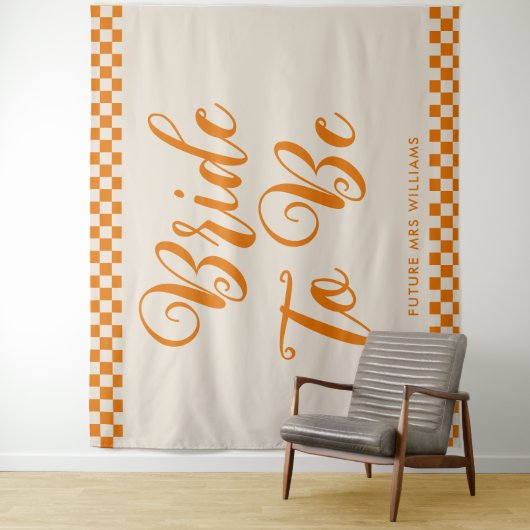 Tenture Retro Mod mariée pour être Fête des mariées Contex (En situation)