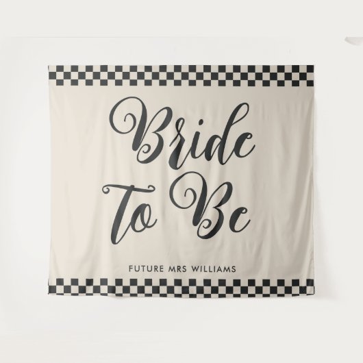 Tenture Retro Mod mariée pour être Fête des mariées Contex (Devant (Horizontal))