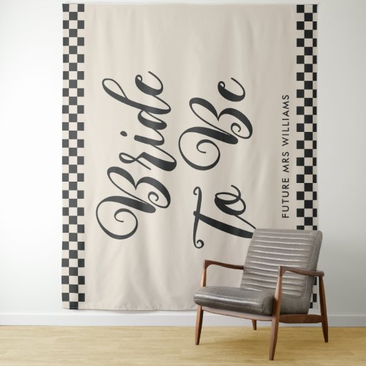 Tenture Retro Mod mariée pour être Fête des mariées Contex (En situation)