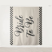 Tenture Rétro Mode future mariée toile de fond pour une fê (Devant)