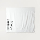 Tenture Retro Modern Custom Name Business Wall Template (Devant (Horizontal))