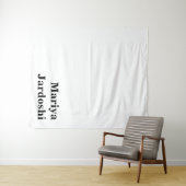 Tenture Retro Modern Custom Name Business Wall Template (En situation (horizontale))