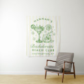 Tenture Retro Modern Green & Yellow Bachelorette Weekend (En situation)