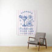 Tenture Retro Modern Pink & Blue Bachelorette Weekend (En situation)