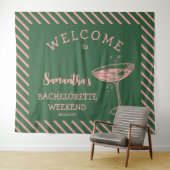 Tenture Retro Moderne Bachelorette Party Backdrop Cocktail (En situation (horizontale))