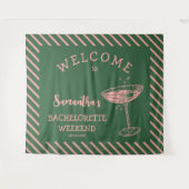 Tenture Retro Moderne Bachelorette Party Backdrop Cocktail (Devant (Horizontal))