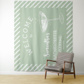 Tenture Retro Moderne verte Bachelorette (En situation)