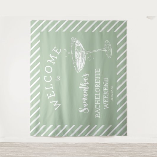 Tenture Retro Moderne verte Bachelorette (Devant)