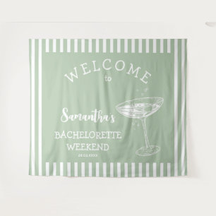 Tenture Retro Moderne verte Bachelorette
