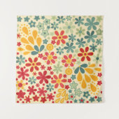 Tenture Retro. Motifs floraux (Devant)
