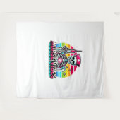 Tenture Retro Neon Skeleton Nurse - Funny Éffrayant D (Devant (Horizontal))