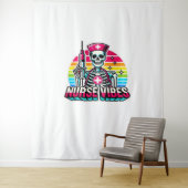 Tenture Retro Neon Skeleton Nurse - Funny Éffrayant D (En situation)