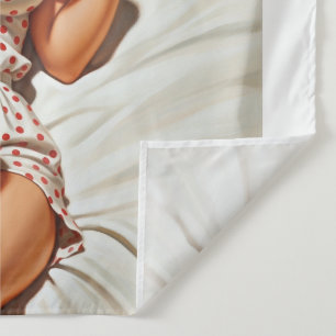Tenture Retro Pin-up Girl avec Red Polka Dot PJ's
