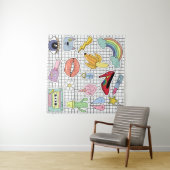 Tenture Retro Pop Art : Collection Badge (En situation (horizontale))