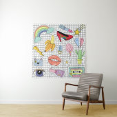 Tenture Retro Pop Art : Collection Badge (En situation)