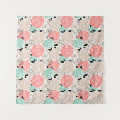 Tenture Rétro, rose (Devant)