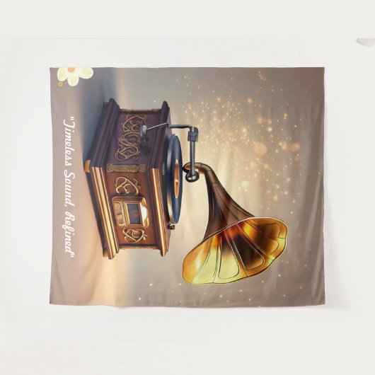 Tenture "Retro Soundwave Revival" (Devant (Horizontal))