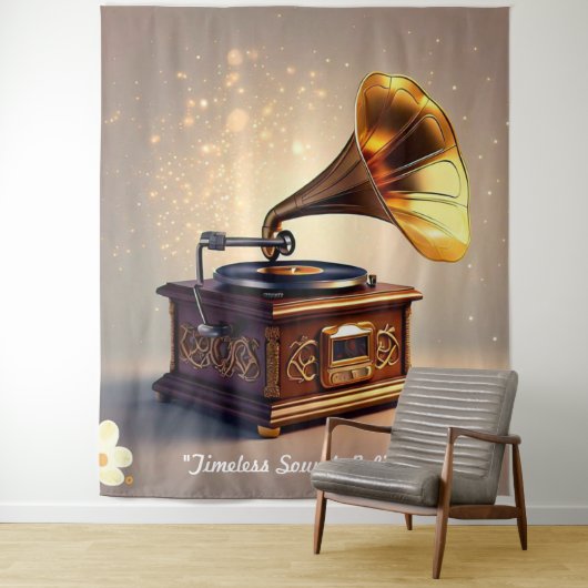 Tenture "Retro Soundwave Revival" (En situation)