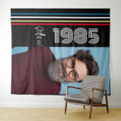 Tenture Retro Stripe Vintage 1985 40e anniversaire Photo (En situation (horizontale))