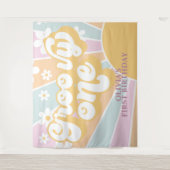 Tenture Retro Sunshine Groovy Un Anniversaire Pastel Daisy (Devant)
