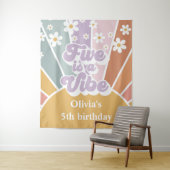 Tenture Retro Sunshine Rainbow Five est une Vibe (En situation)