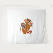 Tenture Retro Thanksgiving Turquie - Automne Harvest Desig (Devant (Horizontal))