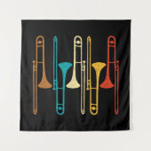 Tenture Retro Trombone - Jazz (Devant (Horizontal))