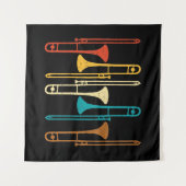 Tenture Retro Trombone - Jazz (Devant)