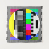 Tenture Retro TV pas d'illustration de signal. (Devant (Horizontal))