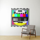 Tenture Retro TV pas d'illustration de signal. (En situation)