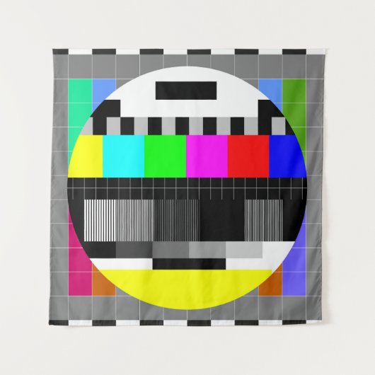 Tenture Retro TV pas d'illustration de signal. (Devant)