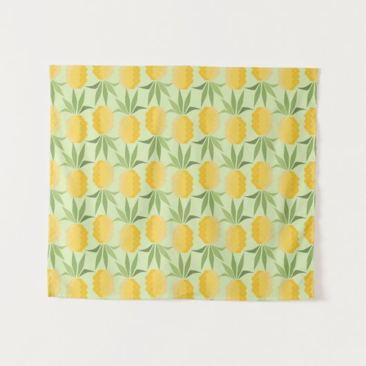 Tenture Rétros ananas (Devant (Horizontal))