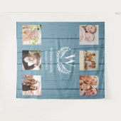 Tenture Réunion de famille personnalisée avec collage de p (Devant (Horizontal))