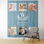 Tenture Réunion de famille personnalisée avec collage de p (En situation)