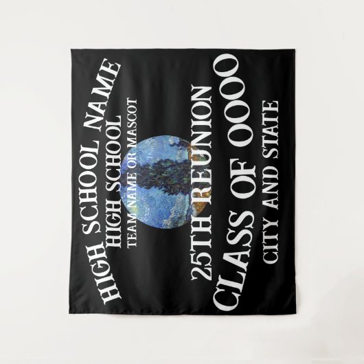Tenture Réunion du lycée 2024 Anniversaire (Devant)