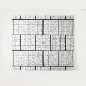 Tenture Réunion virtuelle Fun ZOOM Fond SUDOKU (Devant (Horizontal))