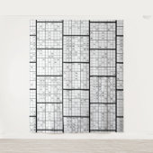 Tenture Réunion virtuelle Fun ZOOM Fond SUDOKU (Devant)