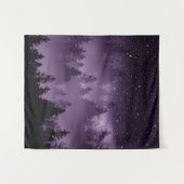 Tenture Rêve de galaxie de forêt violette #1 #décoration # (Devant (Horizontal))