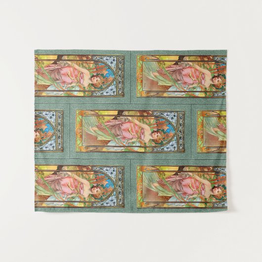 Tenture Réveil matinal par Alphonse Mucha (Devant (Horizontal))