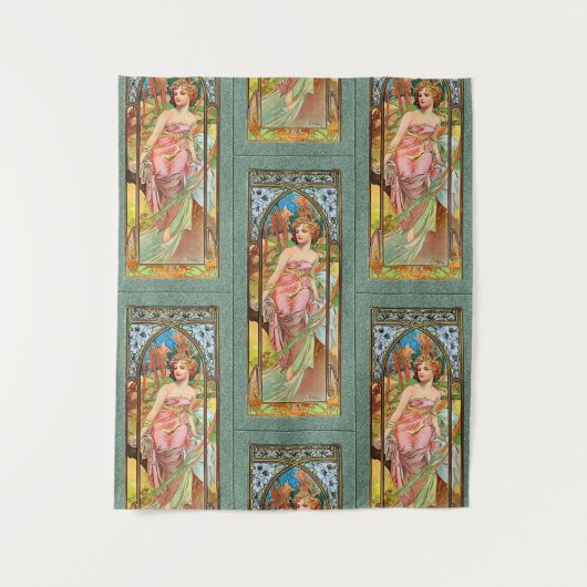 Tenture Réveil matinal par Alphonse Mucha (Devant)